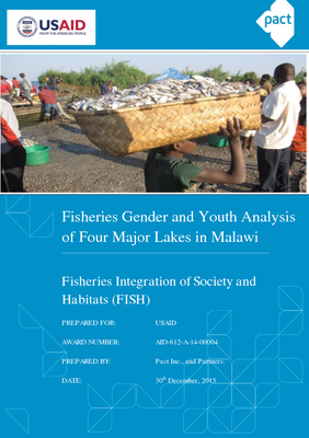 Fisheries Gender and Youth Analysis of Four Major Lakes in Malawi