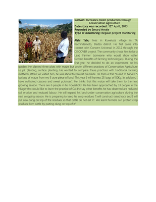 Case Study on Conservation Agriculture in Dedza