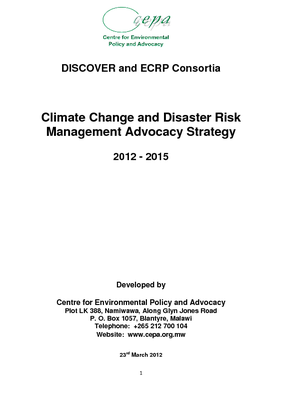 ECRP DISCOVER Advocacy Strategy