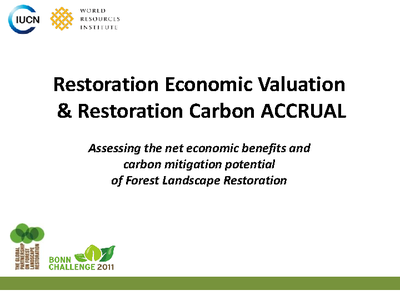 Economic Valuation and Restoration Carbon Accrual