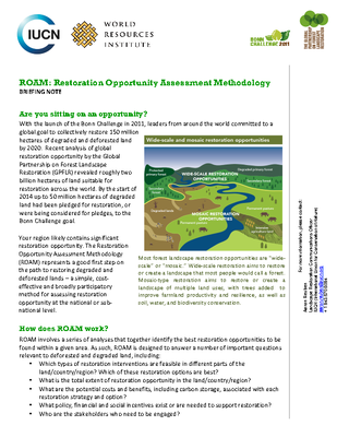 Restoration Opportunity Assessment Methodology Briefing Note