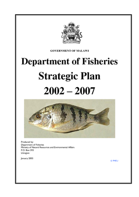 Department of Fisheries Strategic Plan 2002- 2007