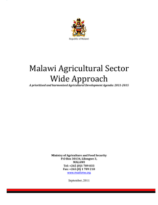 Malawi Agricultural Sector Wide Approach