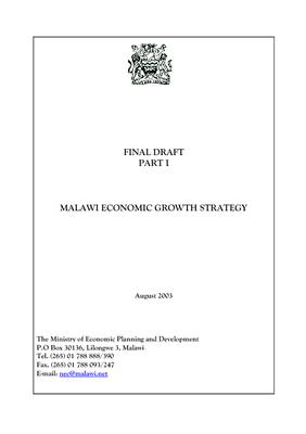 Malawi Economic Growth Strategy 2003