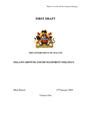 Malawi Growth and Development Strategy Volume One