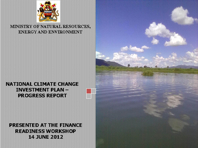 Progress Report on National Climate Change Investment Plan Development