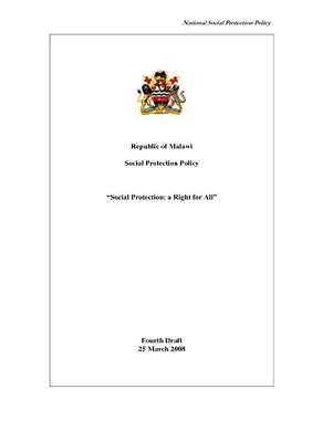 Social Protection Policy 2008