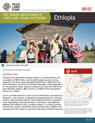The  Gender Implications  of Joint  Land  Tilting  in Ethiopia